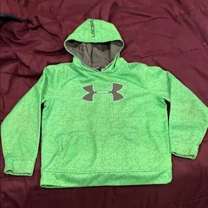 Under Armour YLG green hoodie.